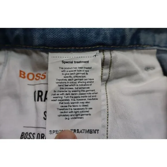 Mens Hugo Boss Orange Jeans Size‎ 36x36 Blue Acid Wash Range 63 Slim Fit Pants - Picture 10 of 10